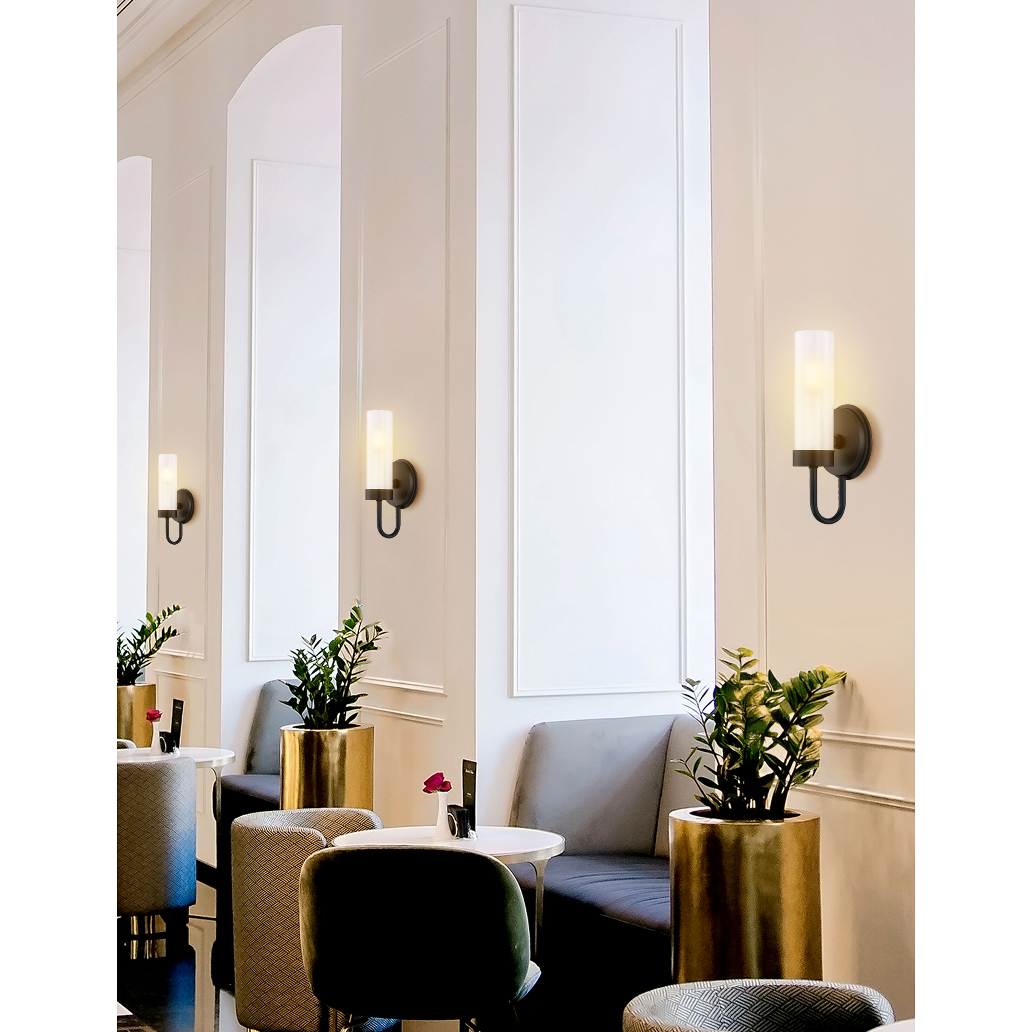 Fusion Collection 1 Light 7.75 inch Matte Black ADA Wall Sconce Wall Light, Anchor Family