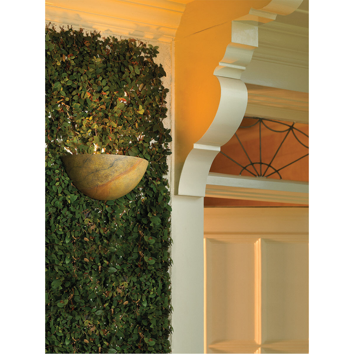 Ambiance Quarter Sphere LED 13.25 inch Bisque Wall Sconce Wall Light, Large