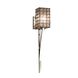 Wire Glass LED 6.5 inch Dark Bronze Wall Sconce Wall Light in 700 Lm LED, Swirl with Clear Bubbles, Oval