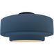 Radiance Collection - Tier 1 Light 16.5 inch Midnight Sky and Matte White and Matte Black Semi-Flush Ceiling Light in Replaceable Bulb, Midnight Sky/Matte White, 16.5W x 8H, Form+Finish+Function