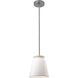 Radiance Collection 1 Light 8 inch Matte White with Polished Chrome Pendant Ceiling Light
