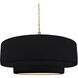 Radiance Collection - Tier Pendant Ceiling Light in Brushed Brass, Replaceable Bulb, Beige Twist Cord, Gloss Black/Matte White, 16.25W x 6H, Form+Finish+Function