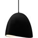 Radiance Collection - Brisa Pendant Ceiling Light in Matte Black, Black Cord, Replaceable Bulb, Carbon Matte Black, 12.5W x 12.25H, Form+Finish+Function