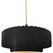 Radiance Collection - Pleated Tier Pendant Ceiling Light in Matte Black, Dedicated LED, Beige Twist Cord, Carbon Matte Black/Champagne Gold, 14.5W x 5.25H, Form+Finish+Function
