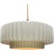 Radiance 1 Light 16.25 inch Matte White and Champagne Gold and Brushed Brass Pendant Ceiling Light