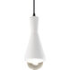 Radiance Collection 1 Light 5 inch Gloss White with Matte Black Pendant Ceiling Light