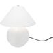 Portable 12 inch 120.00 watt Gloss White and Brushed Brass Portable Lamp Portable Light