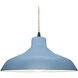 Radiance LED 15.5 inch Sky Blue and Matte Black Pendant Ceiling Light