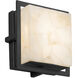 Alabaster Rocks 6.5 inch Matte Black Outdoor Wall Sconce