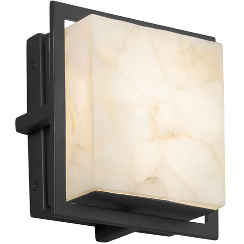 Alabaster Rocks 6.5 inch Matte Black Outdoor Wall Sconce