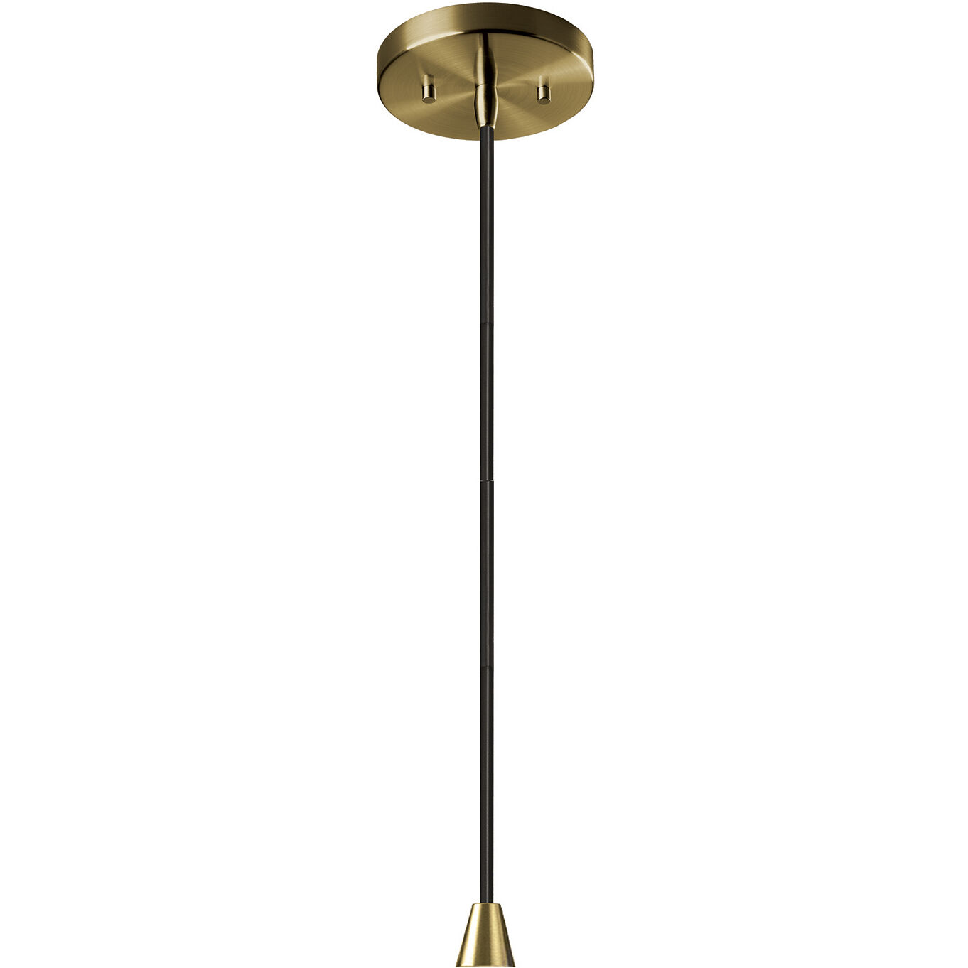 Perforated Dish Pendant Ceiling Light in Antique Brass, Dedicated LED, Black Cord, Pewter Green, Form+Finish+Function