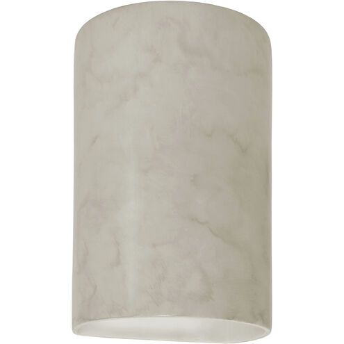 Ambiance Cylinder LED 9.5 inch Antique Patina Outdoor Wall Sconce, Small
