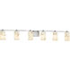 Lumenaria LED 55.75 inch Brushed Nickel Bath Bar Wall Light in 4200 Lm LED, Round Flared