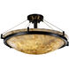 Alabaster Rocks LED 27 inch Matte Black Semi-Flush Ceiling Light in 5000 Lm LED
