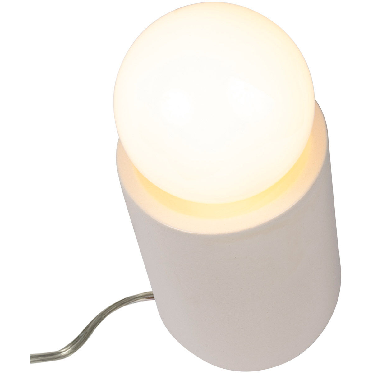 Portable 11.5 inch 60 watt Matte White Table Lamp Portable Light
