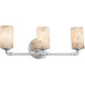 Alabaster Rocks 3 Light 25.5 inch Dark Bronze Bath Bar Wall Light in Round Flared, Incandescent