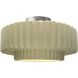 Radiance Collection - Pleated Tier LED 16.5 inch Vanilla Gloss and Brushed Nickel Semi-Flush Ceiling Light in Dedicated LED, 16.5W x 8H, Form+Finish+Function
