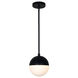 EVOLV LED 7 inch Matte Black Pendant Ceiling Light, Ion Family