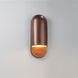 Ambiance Collection - Capsule Wall Sconce Wall Light in Replaceable Bulb, Antique Copper, 4D x 14H, Form+Finish+Function