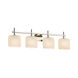 Fusion 4 Light 33.5 inch Brushed Nickel Vanity Light Wall Light in Oval, Incandescent, Opal Fusion