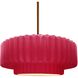 Radiance Collection - Pleated Tier Pendant Ceiling Light in Dedicated LED, Black Cord, Polished Brass, Cerise, 14.5W x 5.25H, Form+Finish+Function
