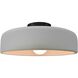 Radiance Collection - Spire LED 13 inch Matte White and Matte Black Semi-Flush Ceiling Light in Dedicated LED, 13W x 6H, Form+Finish+Function