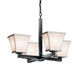 Textile LED 20 inch Brushed Nickel Chandelier Ceiling Light