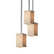 Textile 3 Light 4 inch Matte Black Pendant Ceiling Light in Black Cord, Cream, Incandescent