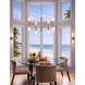 Fusion Collection - Rimini Family 8 Light 24 inch Brushed Brass and Clear Ribbed Chandelier Ceiling Light in 24" D x 24" W x 17.25" H, EVOLV