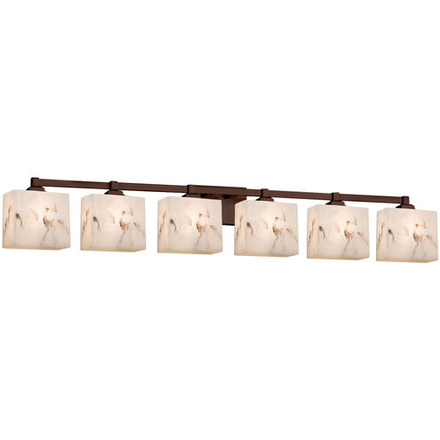 Lumenaria 6 Light 50.5 inch Dark Bronze Vanity Light Wall Light in Rectangle, Incandescent