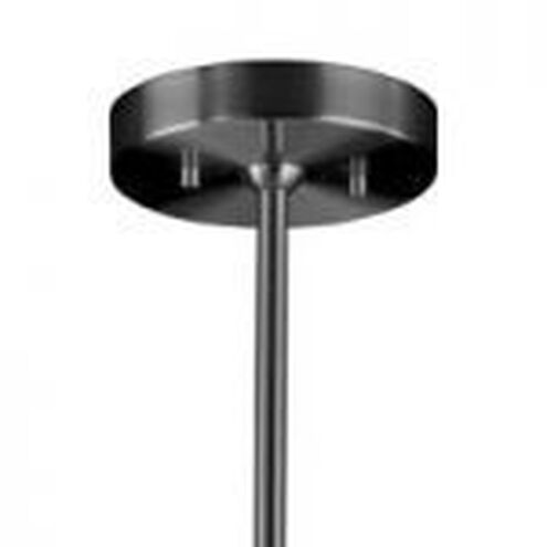 Radiance Collection 1 Light 11.75 inch Antique Silver with Matte Black Pendant Ceiling Light