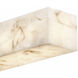 Alabaster Rocks Collection - Medley Family 60 inch Brushed Brass and Alabaster Rocks Linear Pendant Ceiling Light in 3.5" D x 60" W x 3.5" H, EVOLV
