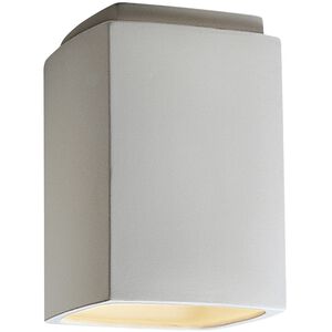 Radiance Rectangle LED 7 inch Matte White Outdoor Flush-Mount in 1000 Lm LED