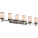 Textile 45.75 inch Brushed Nickel Bath Bar Wall Light