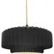 Radiance Collection - Pleated Tier Pendant Ceiling Light in Matte Black, Dedicated LED, Beige Twist Cord, Gloss Black, 14.5W x 5.25H, Form+Finish+Function