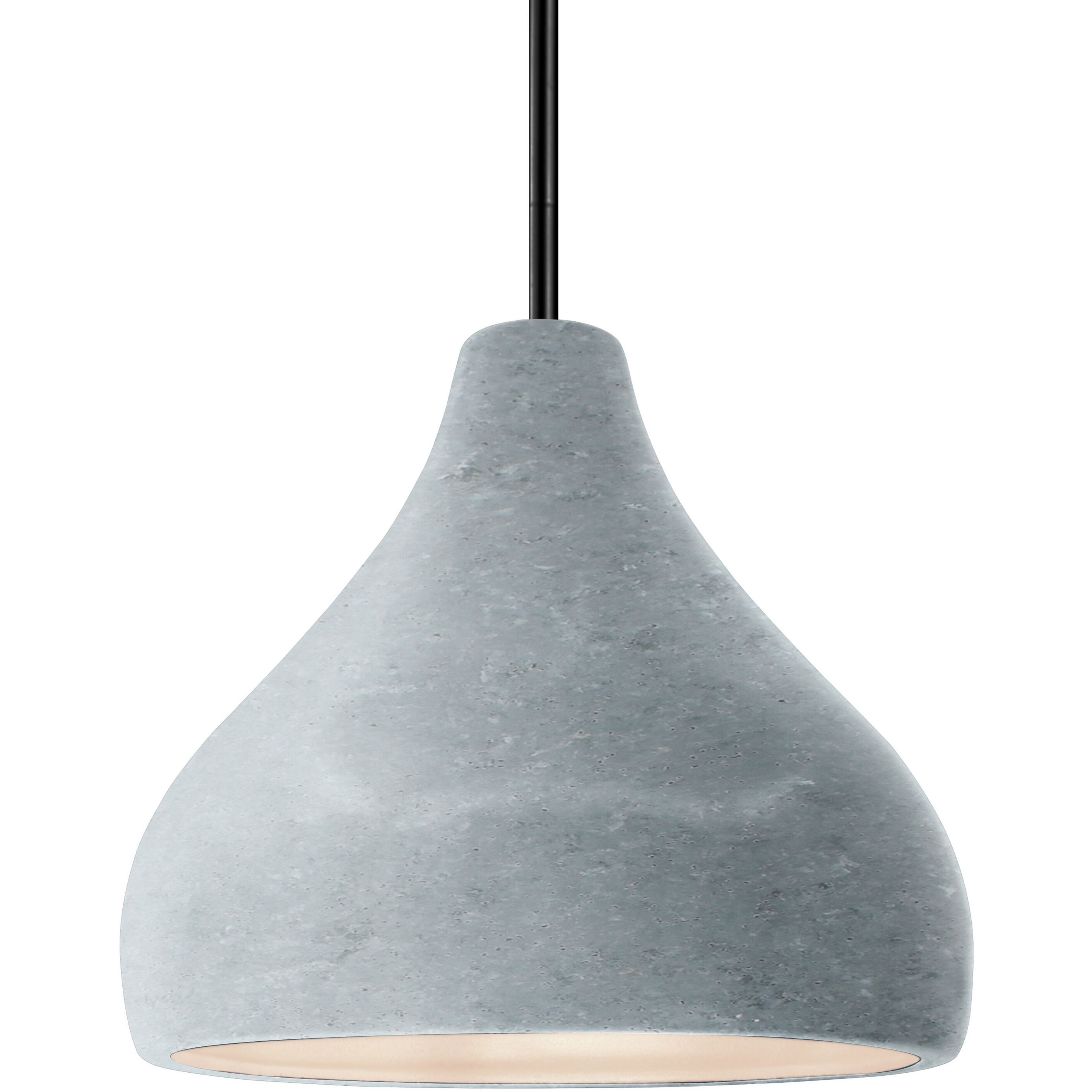 Radiance LED 11.5 inch Matte Black and Concrete Pendant Ceiling Light