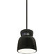 Radiance Collection 1 Light 8 inch Carbon Matte Black with Matte Black Pendant Ceiling Light