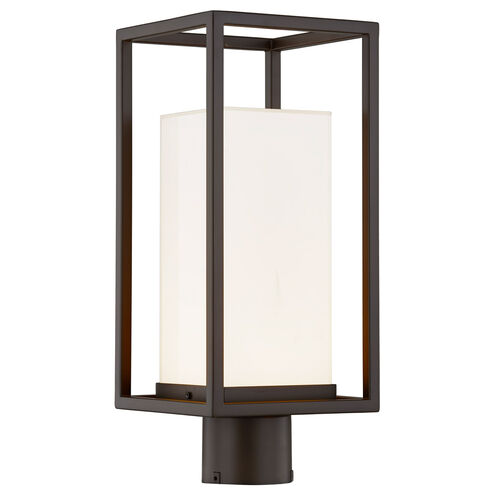 Fusion LED 16.5 inch Brushed Nickel Outdoor Post Light in Opal Fusion