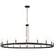 Clayton Family LED 60 inch Matte Black Chandelier Ceiling Light