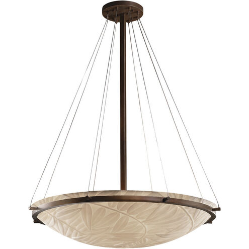 Porcelina 8 Light 39 inch Matte Black Pendant Bowl Ceiling Light in Waves, Incandescent