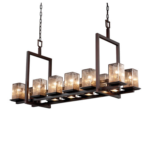 Fusion 17 Light 14 inch Matte Black Chandelier Ceiling Light in Incandescent, Frosted Crackle Fusion