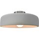 Radiance Collection - Spire LED 16 inch Matte White and Brushed Nickel Semi-Flush Ceiling Light in Dedicated LED, 16W x 6.5H, Form+Finish+Function