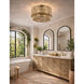 Eco Collection - Milos Family 6 Light 24 inch Matte Black and Natural Semi-Flush Ceiling Light in 24" D x 24" W x 14" H, EVOLV
