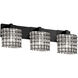 Wire Glass LED 27 inch Matte Black Bath Bar Wall Light
