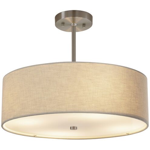 Textile LED 18 inch Brushed Nickel Pendant Ceiling Light