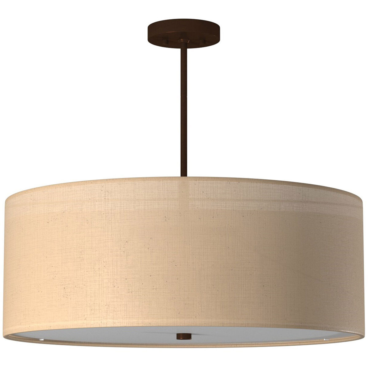Textile LED 24 inch Dark Bronze Pendant Ceiling Light
