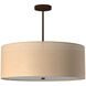 Textile LED 24 inch Dark Bronze Pendant Ceiling Light