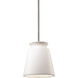 Radiance Collection 1 Light 8 inch Matte White with Polished Chrome Pendant Ceiling Light