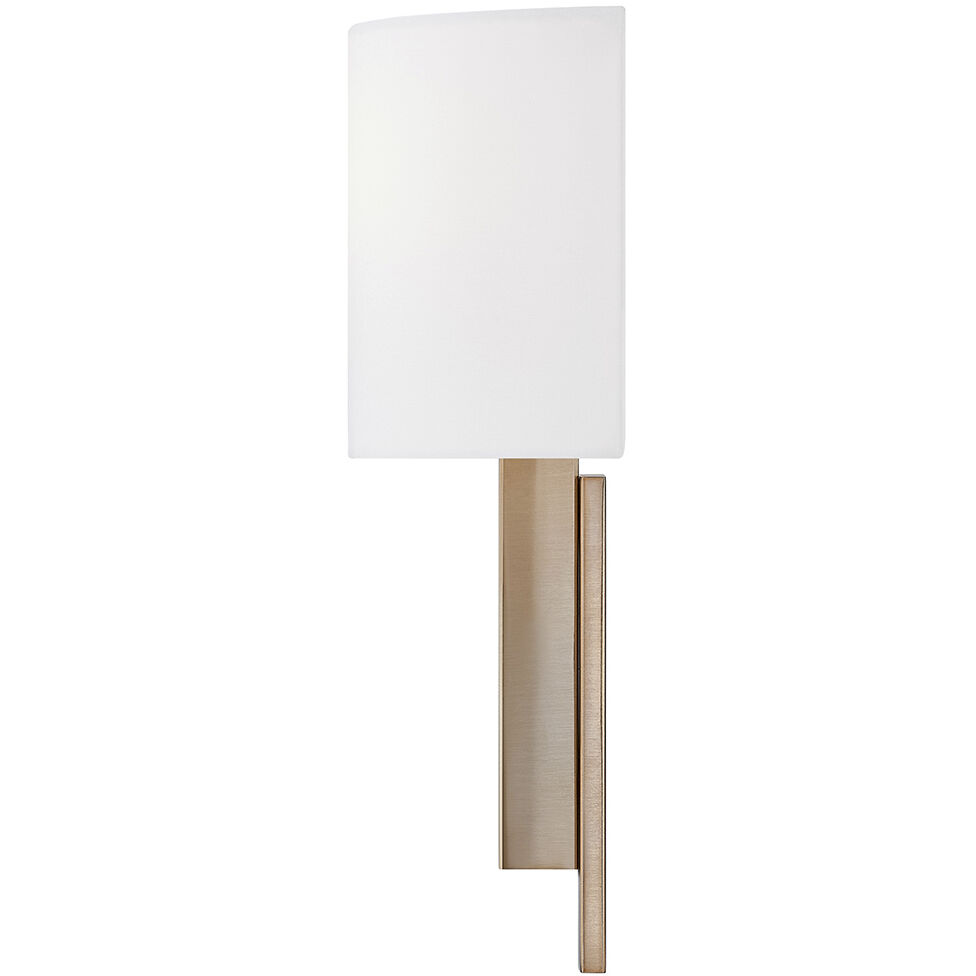 Textile Collection 1 Light 10 inch Brushed Brass ADA Wall Sconce Wall Light, Hamilton Family