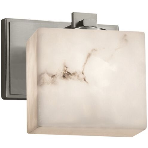 LumenAria 1 Light 7 inch Brushed Nickel ADA Wall Sconce Wall Light in Rectangle, Incandescent, Rectangle